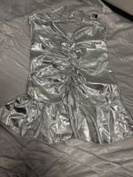 Sexy Negligé Figurbetont Stretch silbrig Gr S NEU