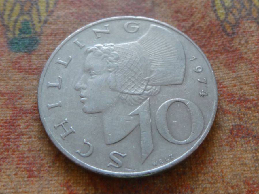 Tutti le monete: AUTRICHE  10  Schilling  1974 – Usato da Romanel-sur-Lausanne venduto da Swift13