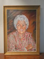 Viktor H. Bächer Original Portrait Gemälde Oel auf Leinen