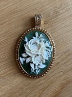 Vintage Cameo Blumen Anhänger