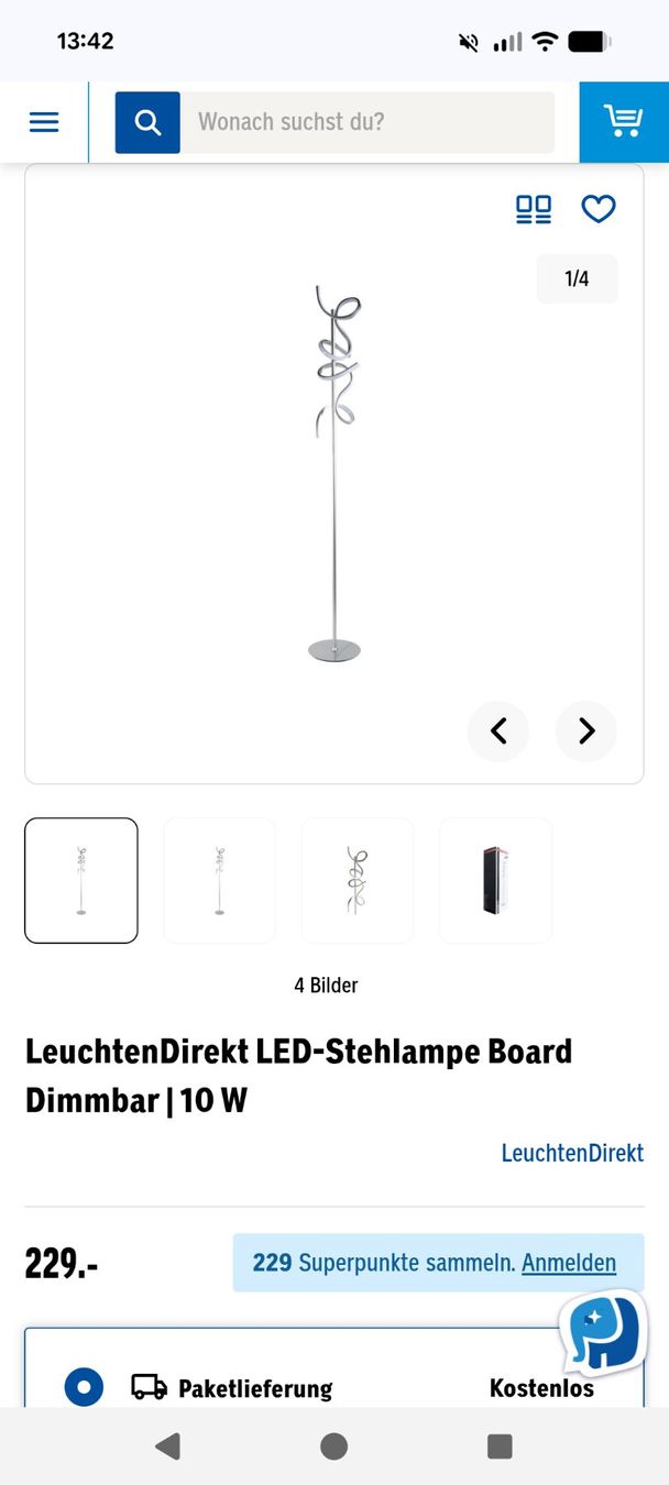 Pfister Lampade: Dekorative LED Stehlampe mit Dimmfunktion – Nuovo (secondo la descrizione) da Zürich venduto da Gizem_GugGag 4