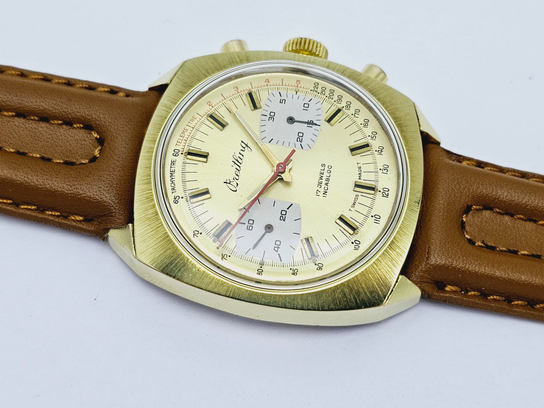 Breitling Uhren: BREITLING VALJOUX 7733 Chronograph Herrenuhr Top Zustand! – Gebraucht aus Bassersdorf von