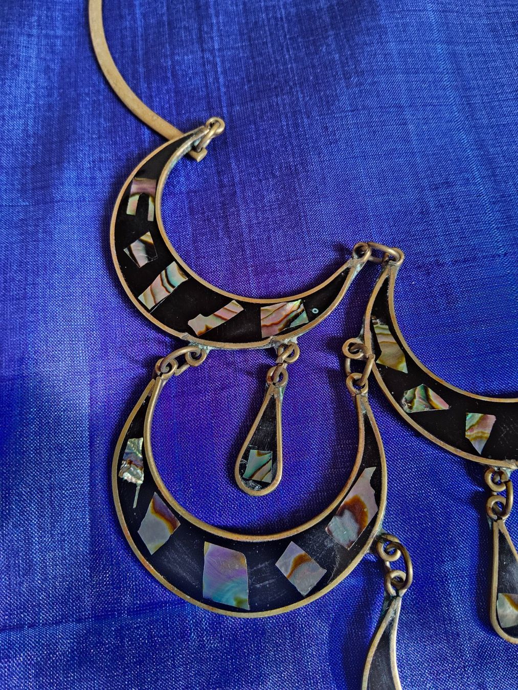 Catenine: Vintage TOP Alpaca Abalone Collier, 70er – Usato da Zürich venduto da philpip 5