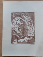 Righetti Holzschnitt  "Danse avec Coeur"  handsigniert 1976