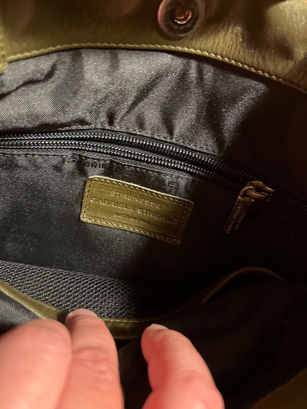 Strenesse Borse: Strenesse Handtasche dunkelgrün – Usato da Ziefen venduto da Madame1982 5