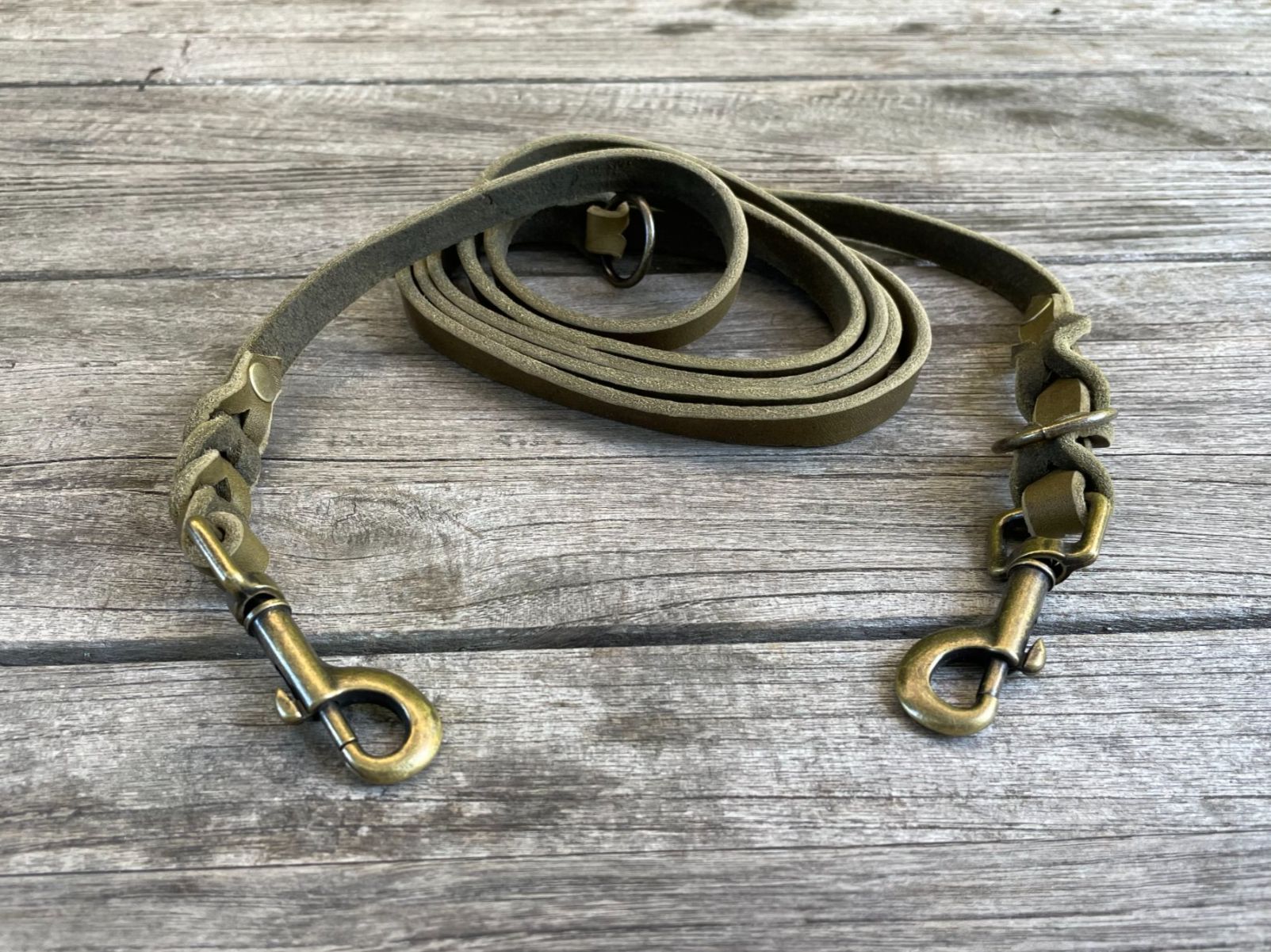 Leine & Halsband: Hundehalsband- & Leinenset Leder olive NEU - Medium – Neu und originalverpackt aus Gockhausen von Timiboy4 2