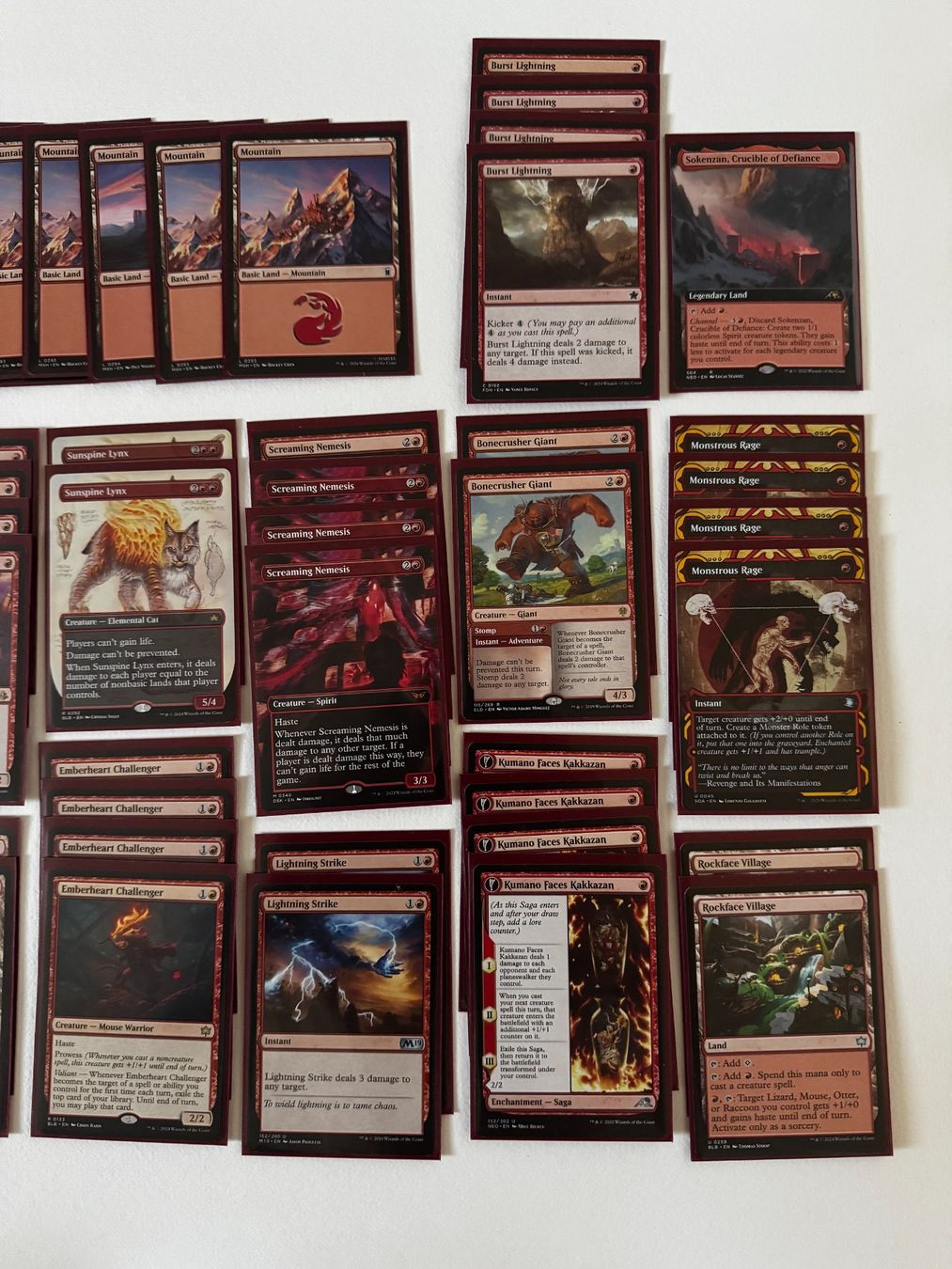 Magic The Gathering Carte collezionabili: Magic the Gathering - Mono Red Deck - 60 Cards. – Usato da Bubikon venduto da heatzh 5