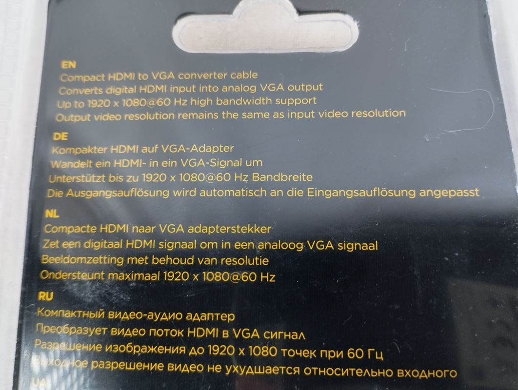 Unità & Adattatore: CABLEXPERT HDMI zu VGA Adapter – Nuovo (secondo la descrizione) da Schübelbach venduto da Restwert_Schubelbach 2