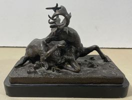 Christophe Fratin (1801-1864) Bronze Skulptur >>Hirsch>>