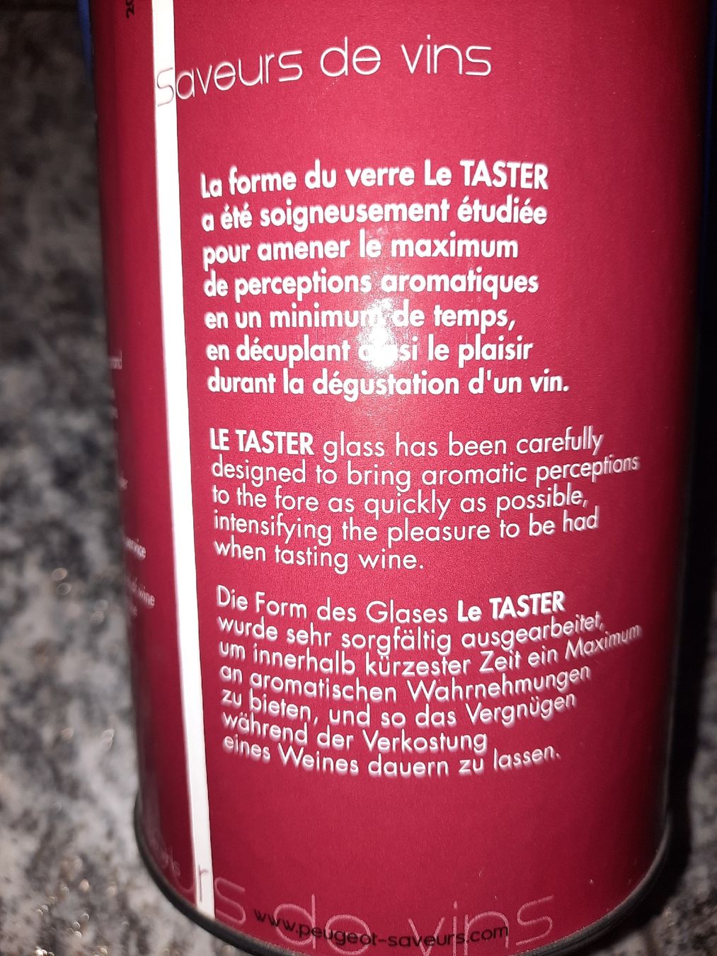 Bicchieri: PEUGEOT Le Taster bicchiere da degustazione – Nuovo (secondo la descrizione) da Biasca venduto da Old_6blh 3