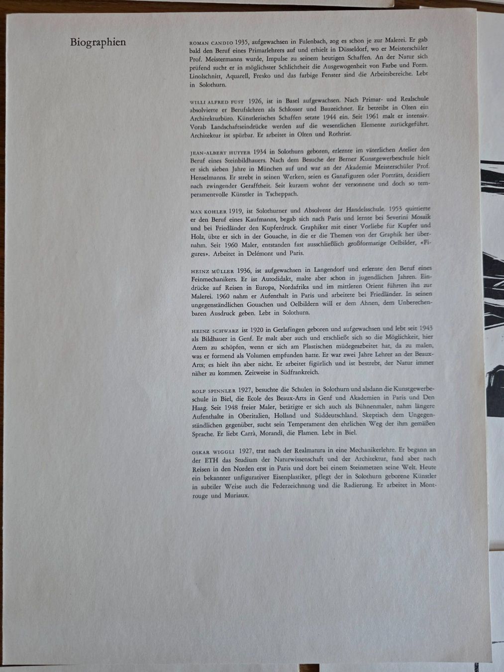 Libri: Solothurn '65 - Schaffen solothurnischer Künstler - Mappe – Usato da Walterswil BE venduto da Lonitti 8