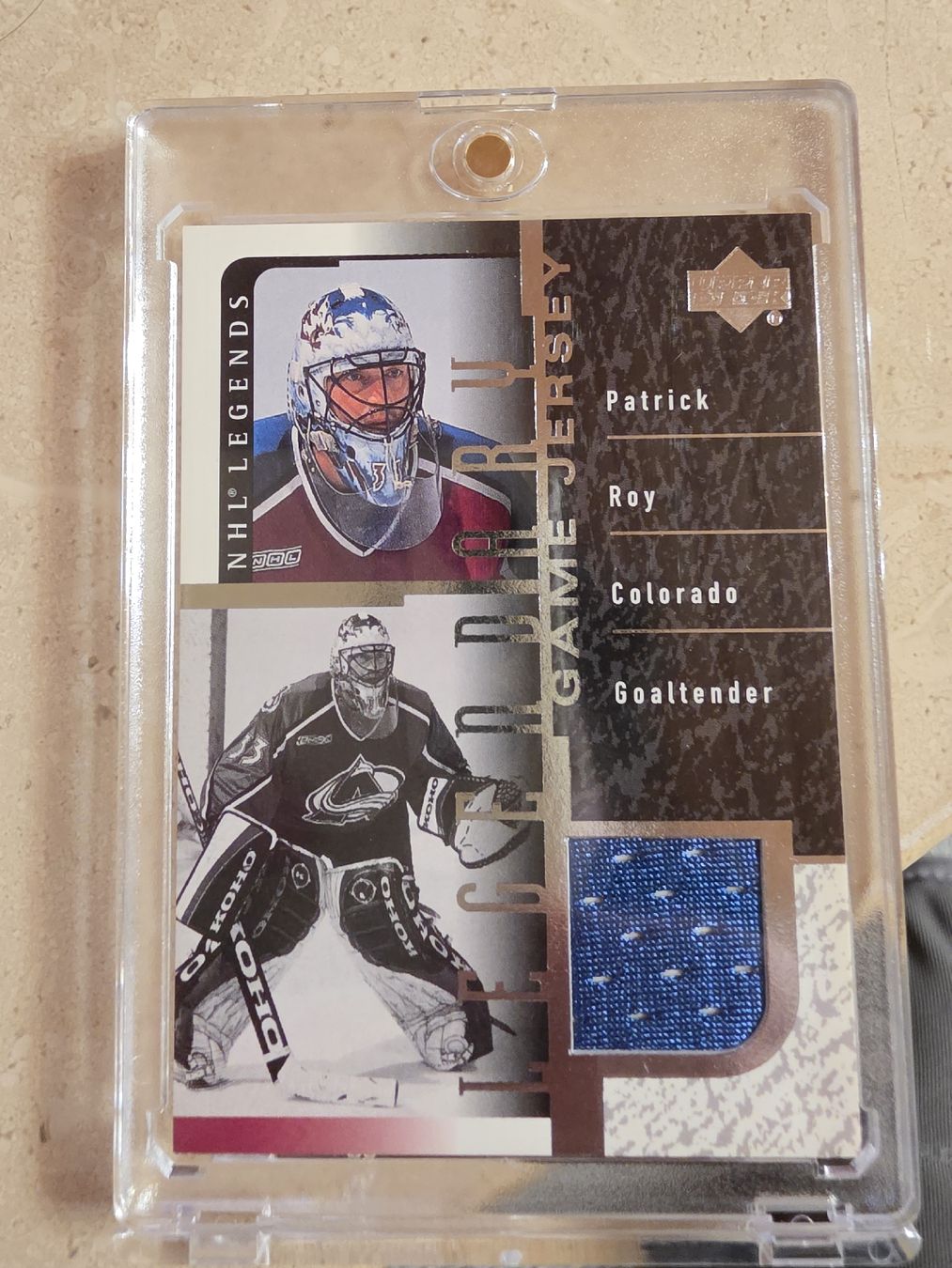 NHL Carte collezionabili: Patrick Roy Upper Deck LEGENDARY Game Jersey Card Colorado – Nuovo (secondo la descrizione) da Boltigen venduto da Calagero
