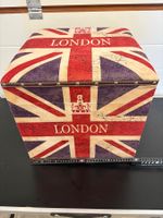 Hocker London Union Jack Motiv Aufbewahrung 39-40 cm hoch
