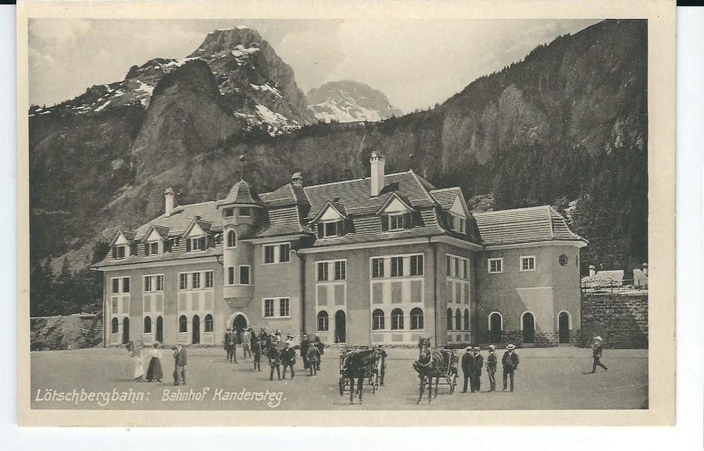 Cartes postales: LOTSCHBERGBAHN -  BAHNHOF KANDERSTEG – D'occasion à Ponto Valentino par giorgia06