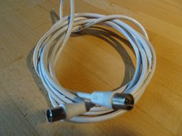 Antennenkabel weiss, 3 m, doppelt abgeschirmt, Nr. 3