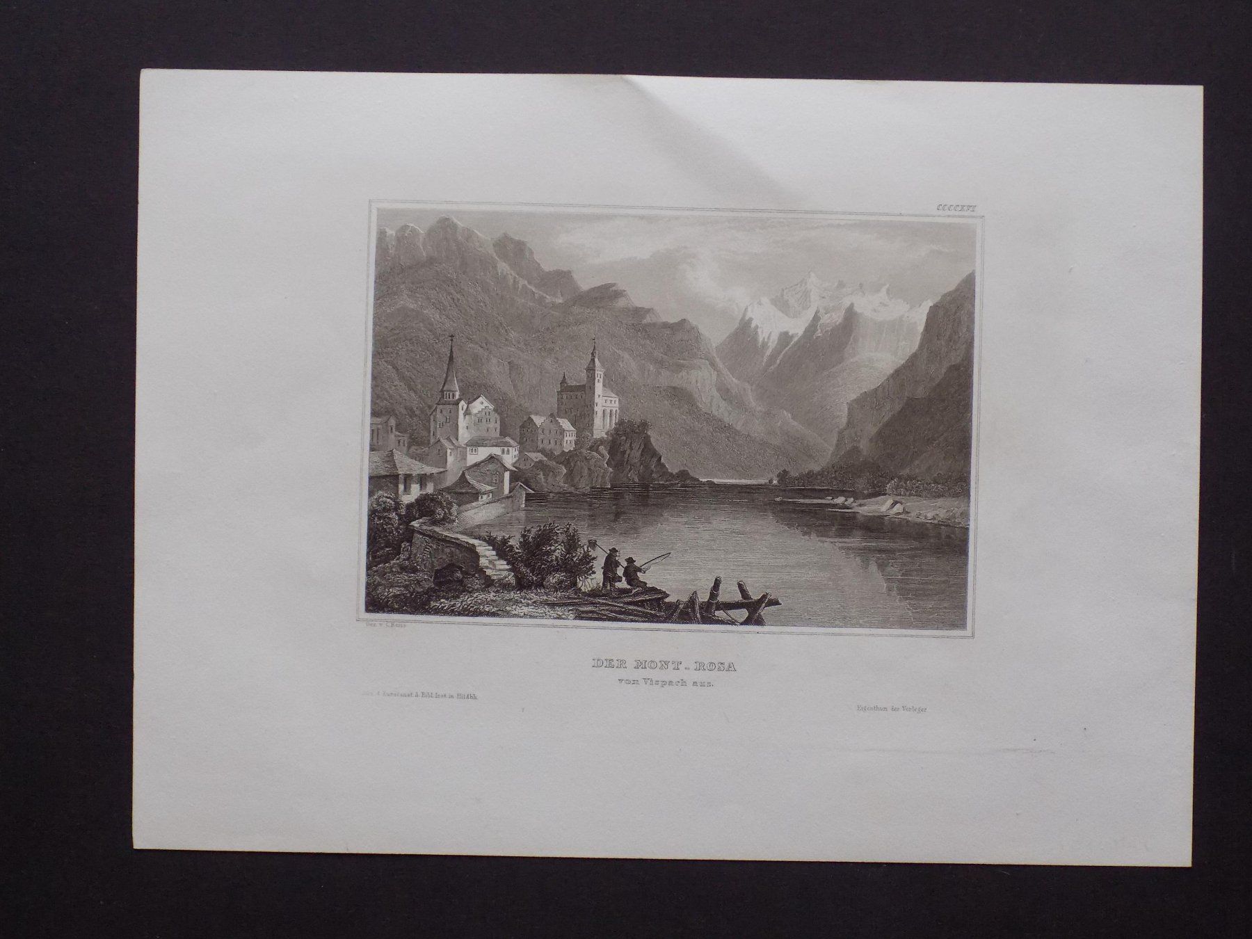 Gravures: Der Monte Rosa von Visp aus – D'occasion à Risch par Rischli15