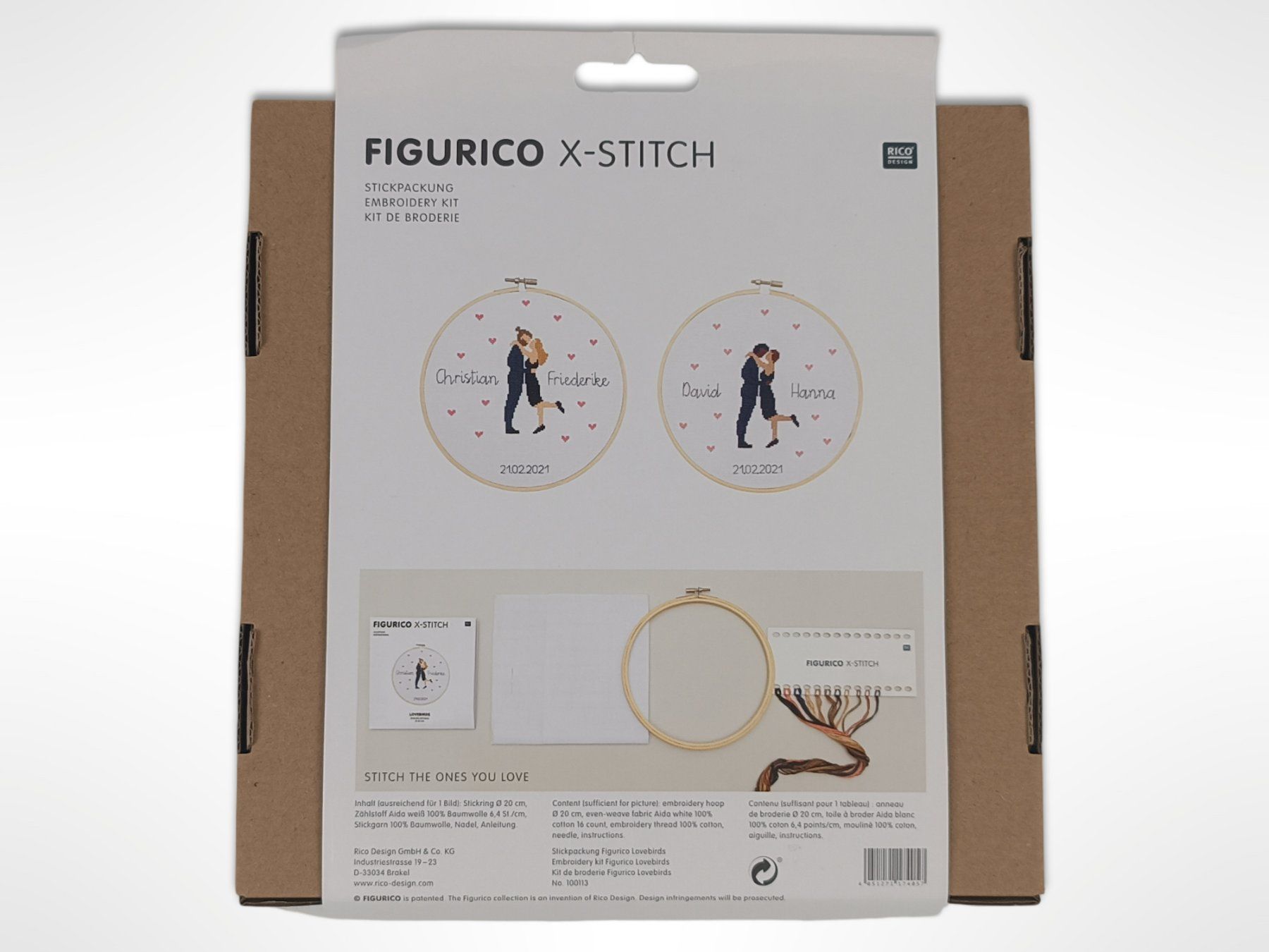 Stickrahmen: RICO DESIGN Stickpackung Lovebirds – Neu (gemäss Beschreibung) aus Suhr von Restwert_Suhr 2