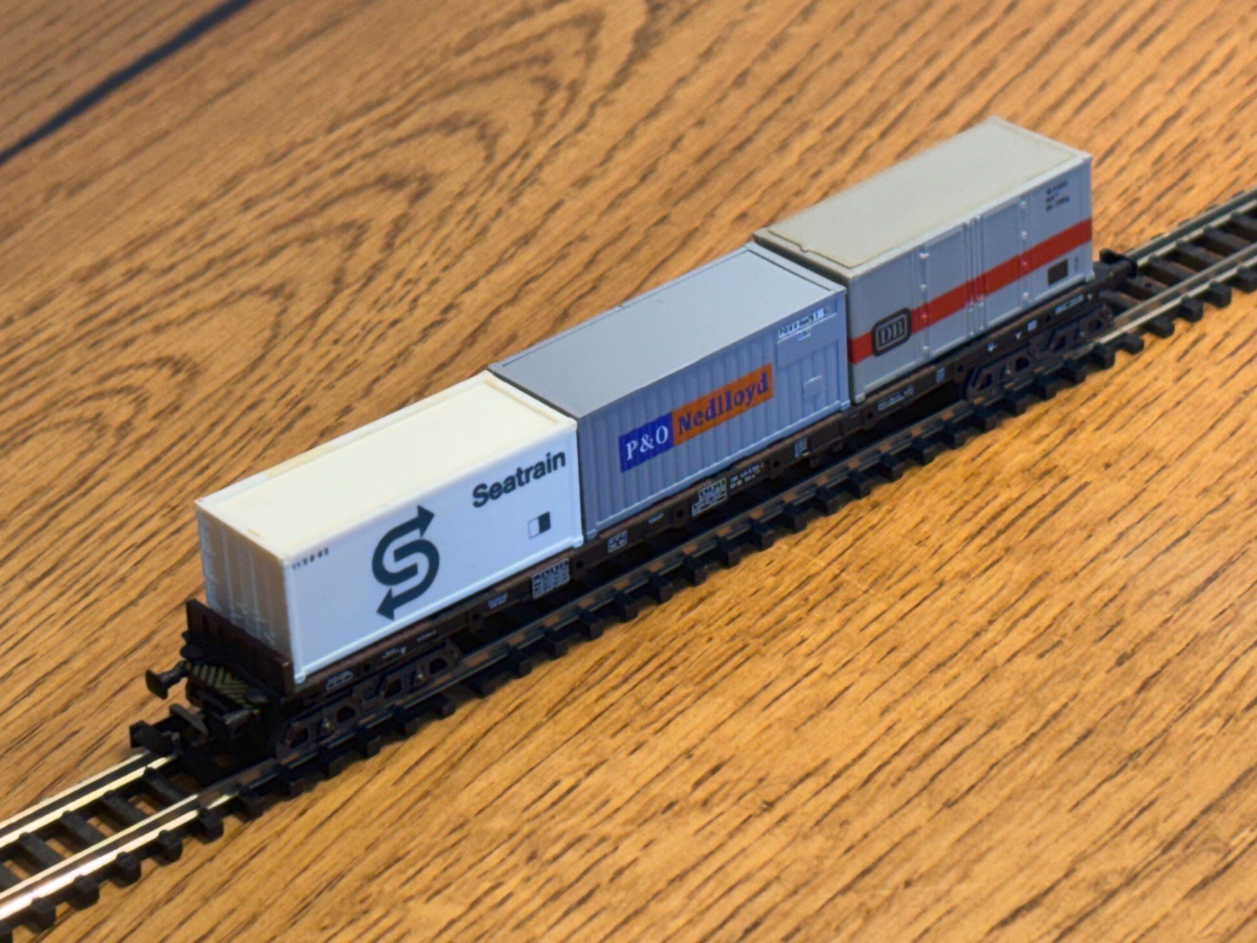 Modellini di ferrovie: L2423: Containerwagen (Spur N) – Usato da Birsfelden venduto da Birs_25 3