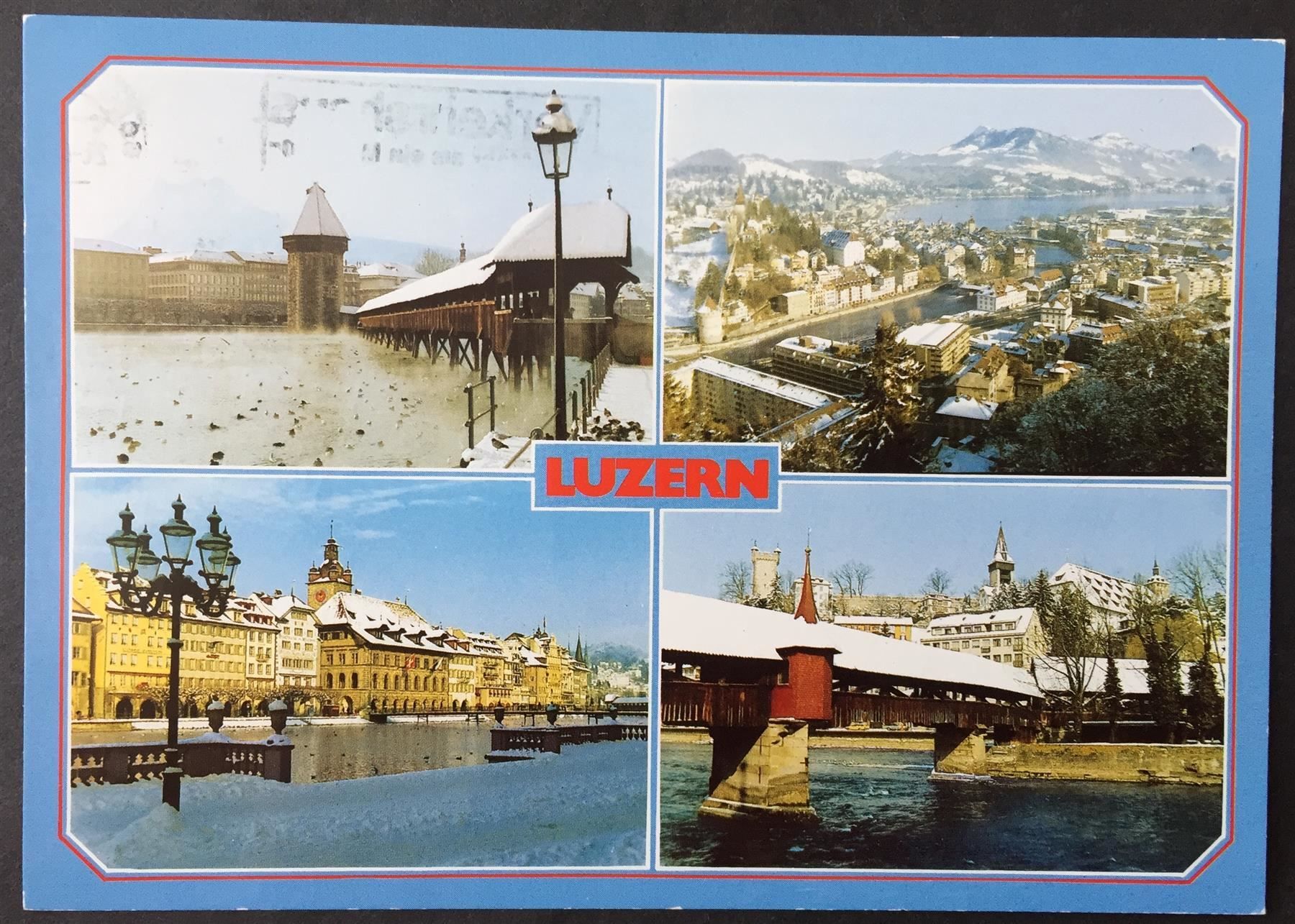Cartoline postali: LUZERN im Winter, Nr. 11724 – Usato da Jona venduto da philajona