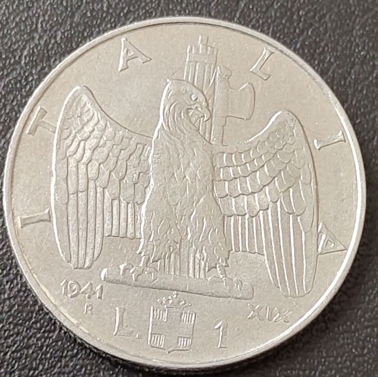Seltene 1 Lire M nze Italien 1941 Vittorio Emanuele Lll Gebraucht In 