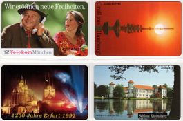 4 volle Deutsche Telefonkarten der A-Serie