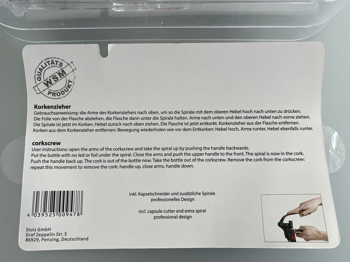 Flaschenöffner & -verschlüsse: Qualitäts-Korkenzieher – Neu und originalverpackt aus Nürensdorf von myme01 3
