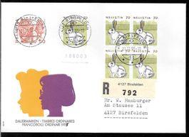 Brief 791H2 + 2 x 791H3 aus Markenheft Birsfelden 21.11.1995
