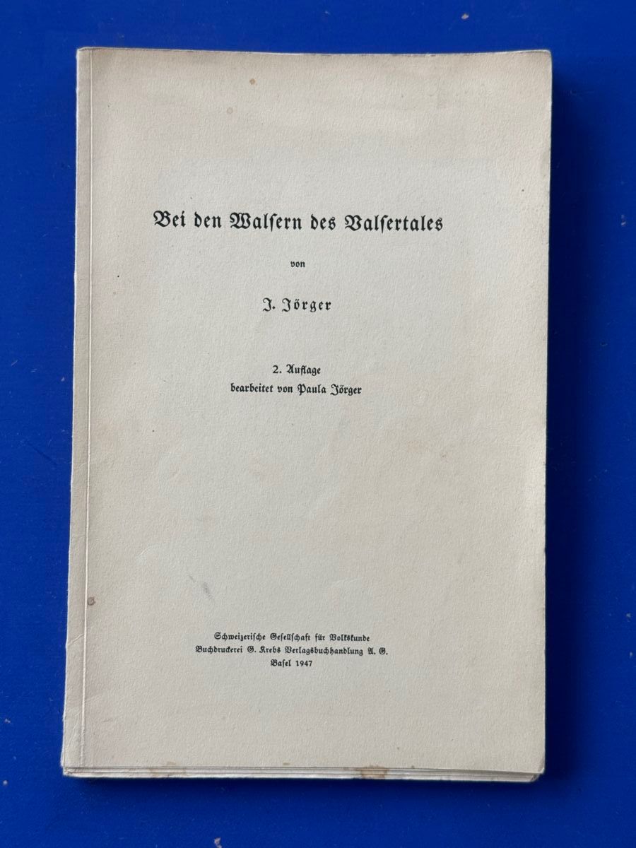 Libri: Bei den Walsern des Valsertales. – Usato da Adliswil venduto da buch_und_kunst