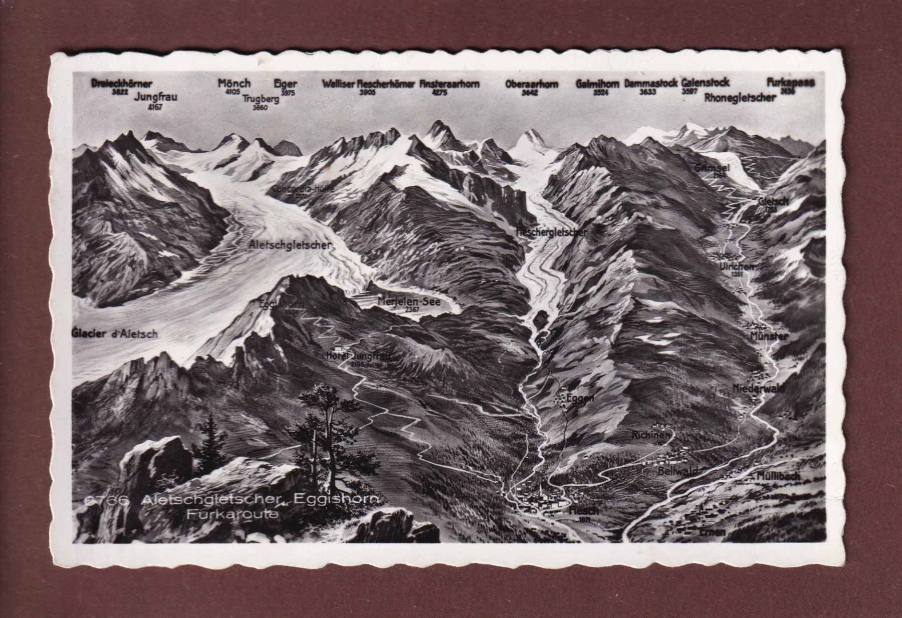 Cartoline postali: FIESCH und Umgebung - 1941 – Usato da Pully venduto da nicecards