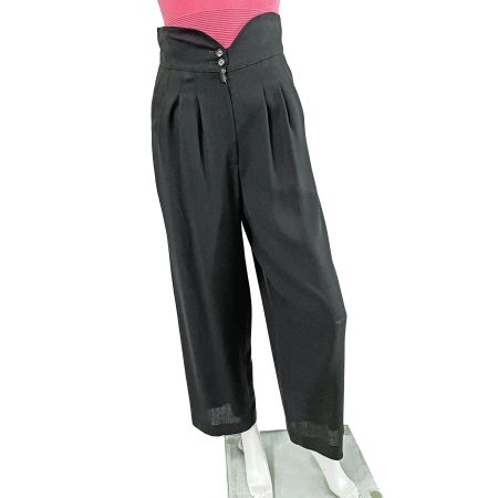 Hose Gr. XS schwarz Crèpe WALTER GROSS VINTAGE 1990s