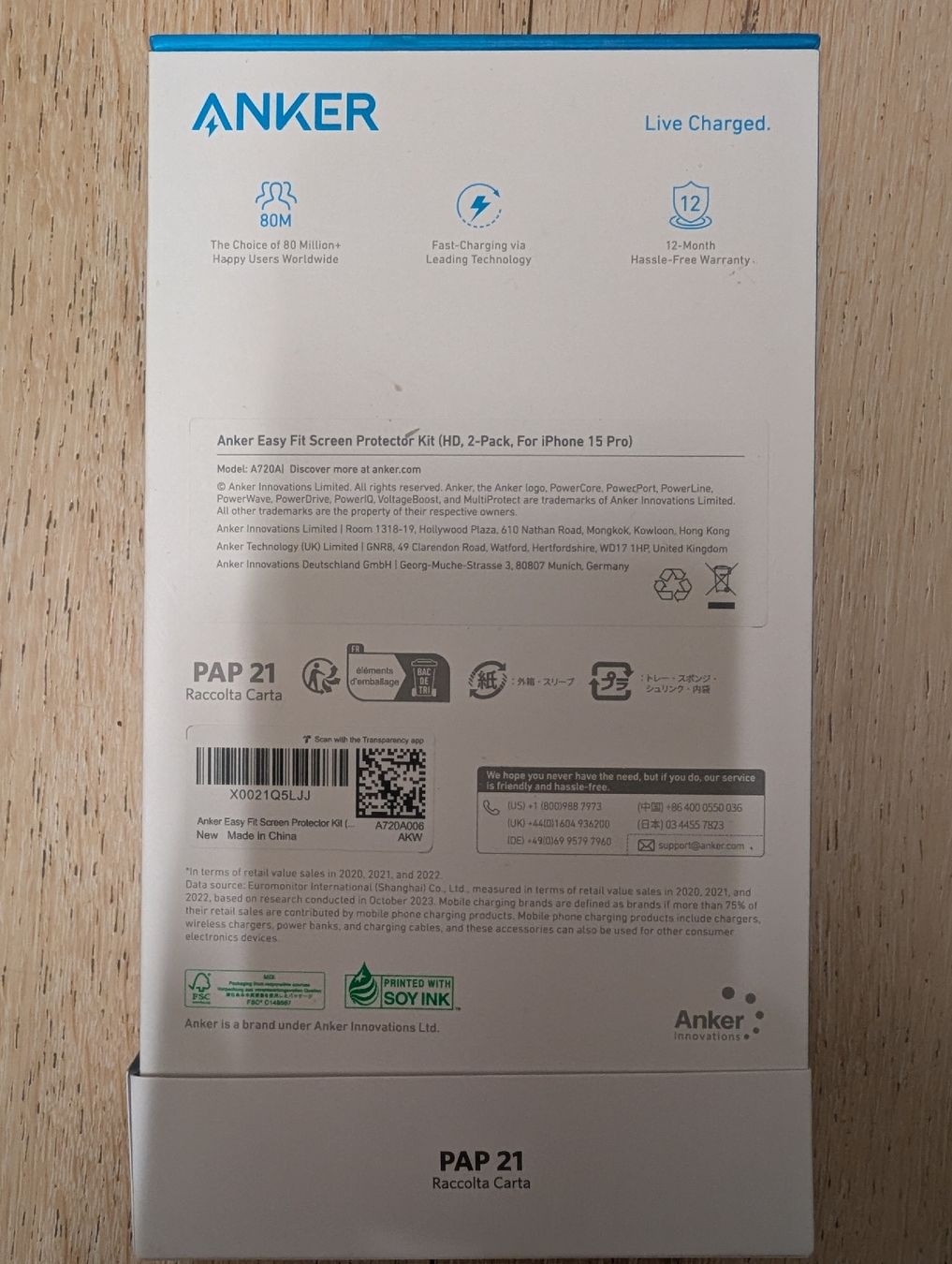 Cover & Protezioni schermo: Anker Easy Fit Screen Protector Kit for iPhone 15 Pro – Nuovo e nell'imballaggio originale da Bad Zurzach venduto da mossbauer 2