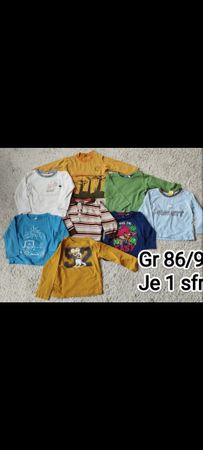 8 Jungen Langarm Shirts Gr. 86/90 Kleiderpaket