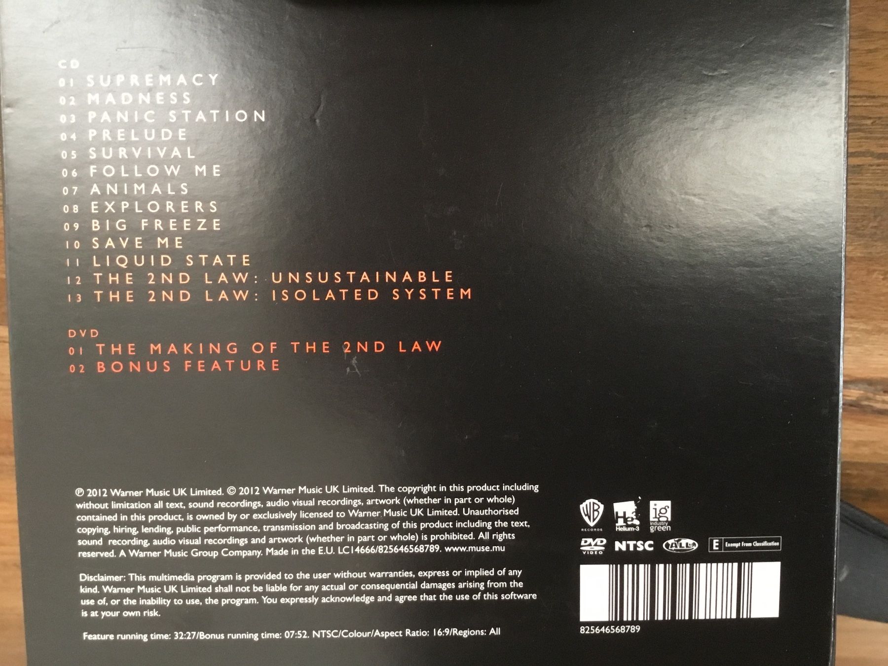 CD: Muse - The 2nd Law (CD+DVD)  o – Usato da Thierachern venduto da sweden08 1