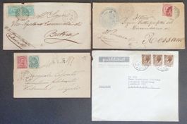 ITALIA: 4 invii postali degli anni 1881–1954
