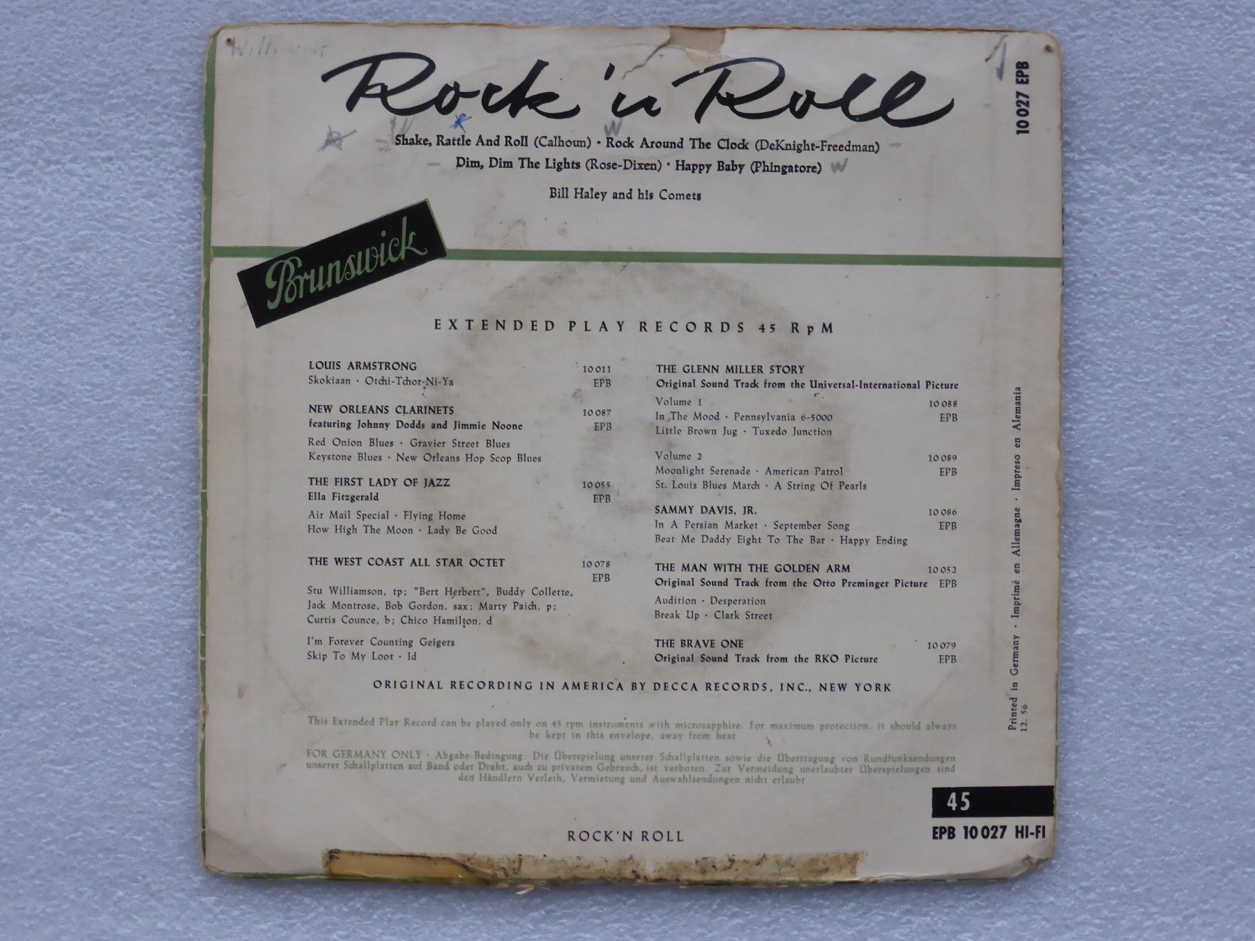 Vinyles: Vinyl Single   EP  BILL HALEY and HIS COMETS – D'occasion à Küssnacht am Rigi par Mondkinder 3