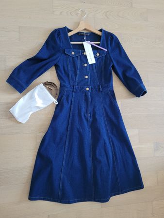 New Women's Denim Dress, EUR XS, Elegant Style