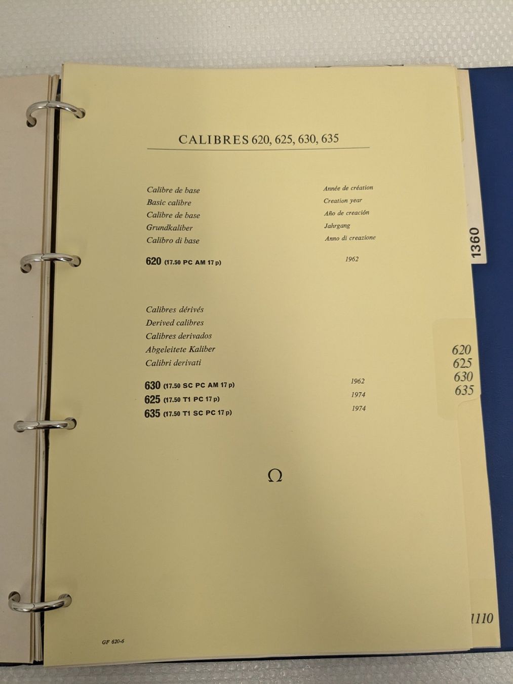 Bücher: Omega Ersatzteilkatalog GF 620-6 – Gebraucht aus Weinfelden von blaukreuz_brocki_TG 5