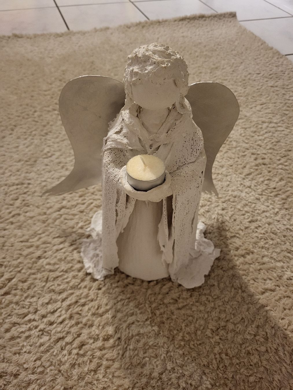 Toutes les décorations: Deko Engel Figur mit Teelichthalter gebraucht, Handmade – D'occasion à Felben-Wellhausen par Brummbaer90