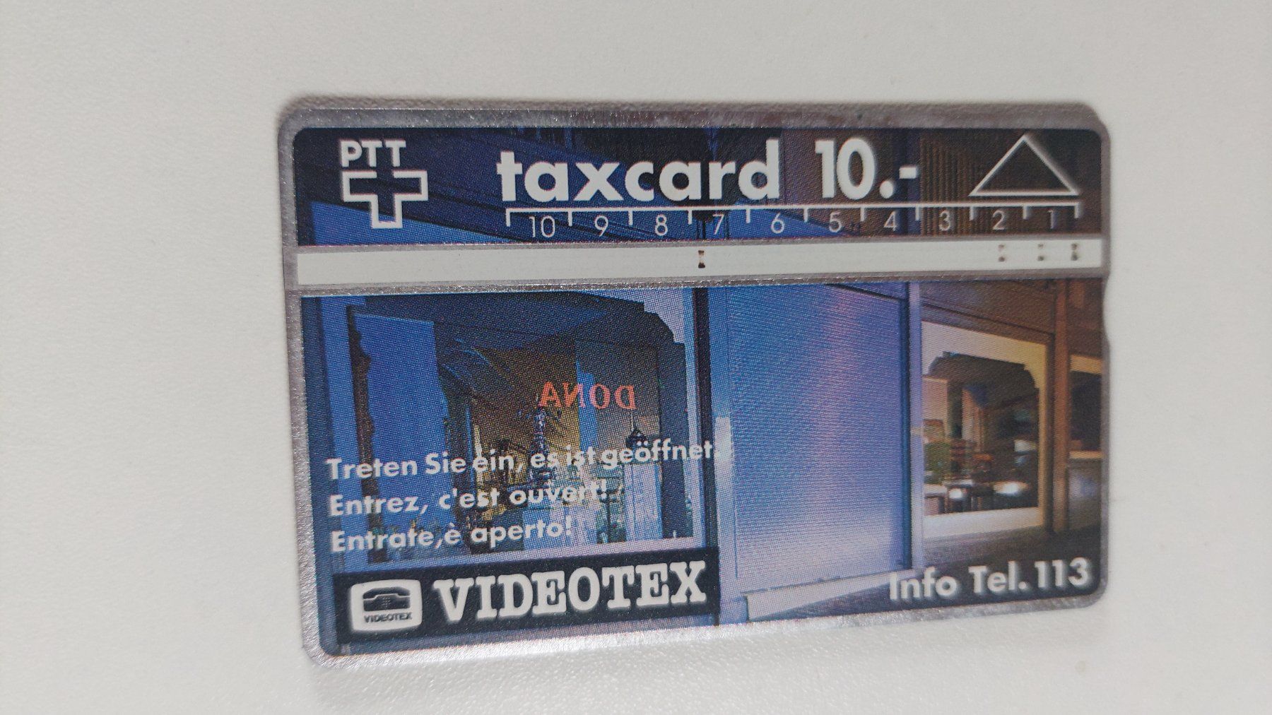 Schede telefoniche: PTT Taxcard 10 Fr. Videotex – Usato da Erlinsbach venduto da pfunky