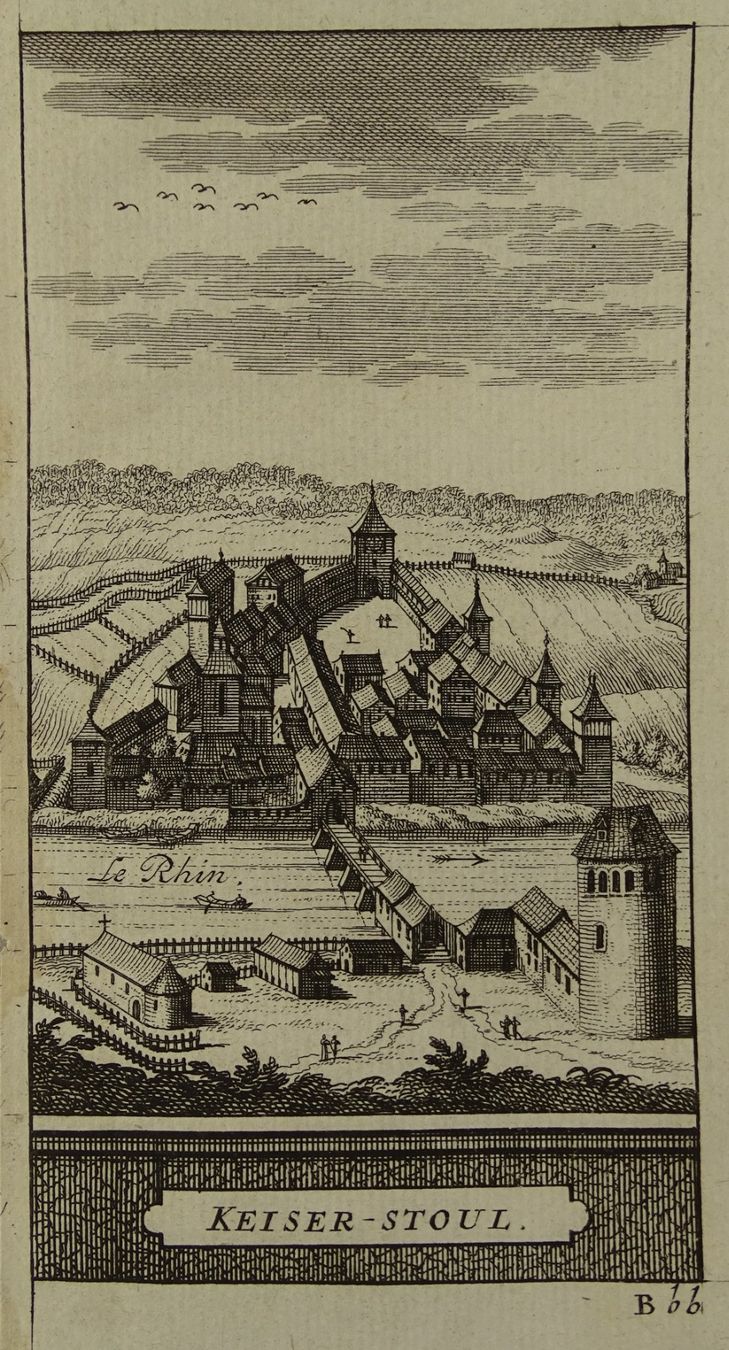 Stiche: KAISERSTUHL, AARGAU, KUPFERSTICH 1778 – Gebraucht aus Grüningen von Kartensammler 1