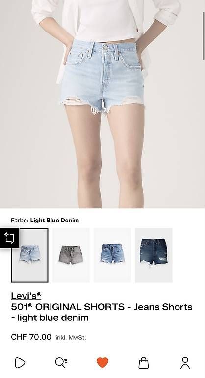 Levi's Jeans: Levi's Original 501 Shorts Gr. 27 light blue – Usato da Lachen SZ venduto da dar_hjg9 5