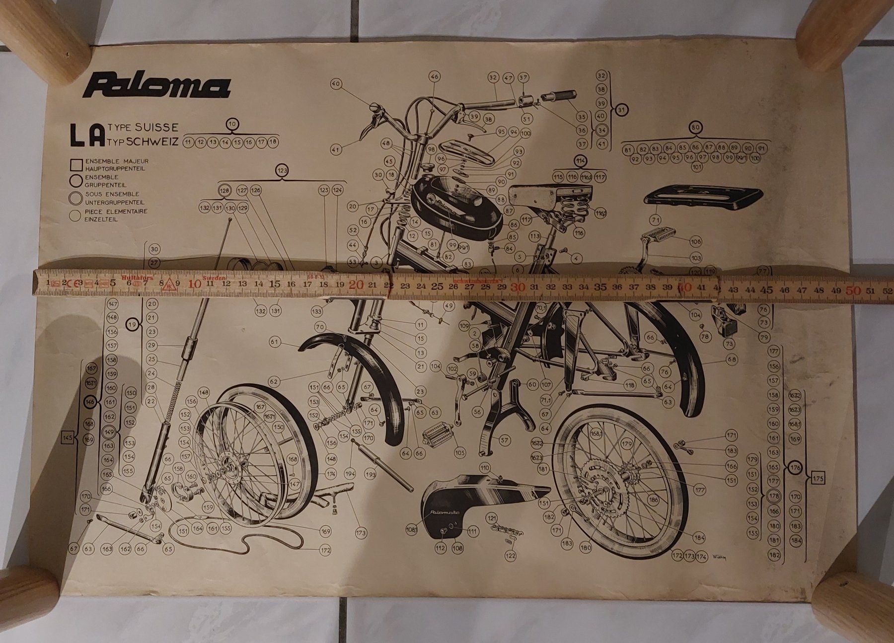 Sachs Ciclomotori: Plakat Poster Mofa Paloma Type Suisse – Usato da Schenkon venduto da Elbarto007