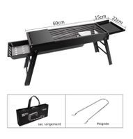Gril pliant portable extérieur Barbecue Noir