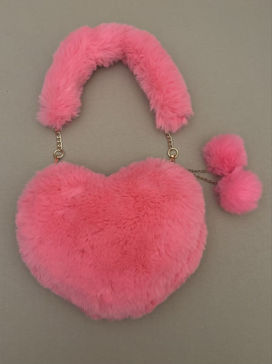Borse: Herztasche Pink Plüsch – Nuovo (secondo la descrizione) da Bolligen venduto da Galileen