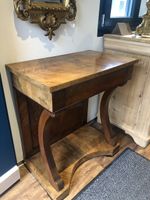 Wandmöbel Biedermeier Konsole mit Schublade Nussbaum furnier