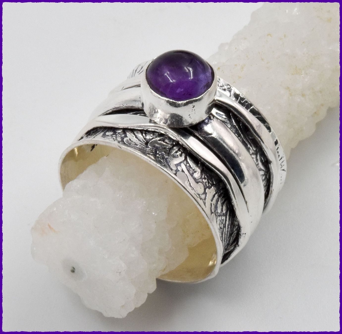 Ringe: Amethyst Spinning Ring 925 Silber – Neu und originalverpackt aus Oberglatt ZH von Goldfee1 1