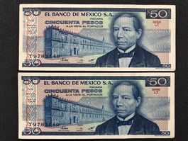 Mexico 1981 - 2x50 Pesos aUNC