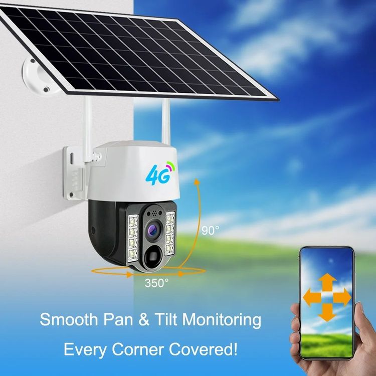 Doppia telecamera IP PTZ 4G con pannello solare Y9-4G