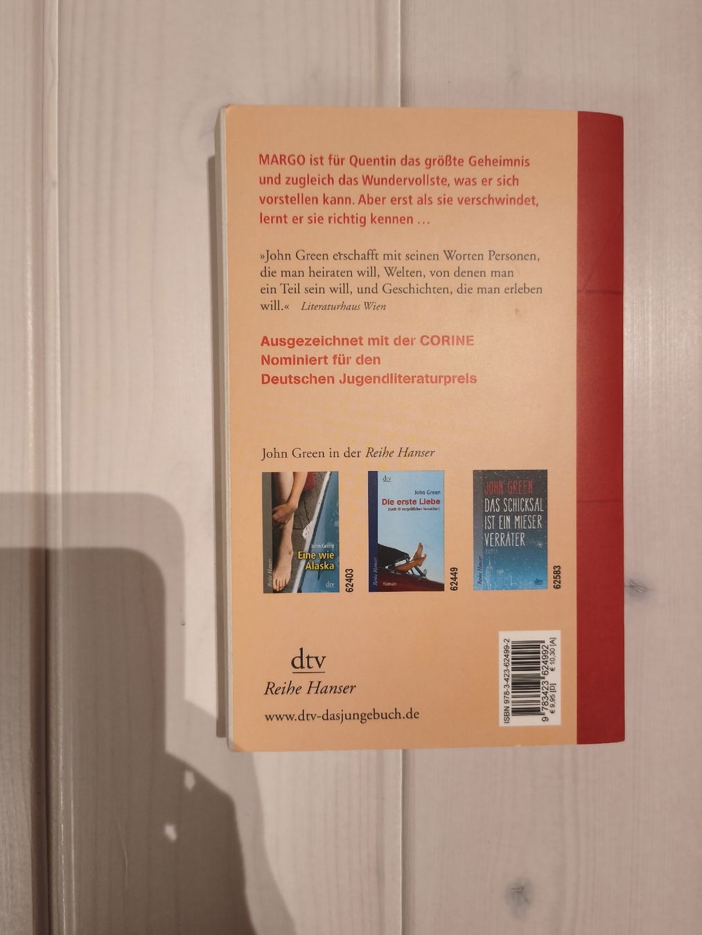 Libri: John Green: Margos Spuren – Nuovo (secondo la descrizione) da Obfelden venduto da sel_7s58 1