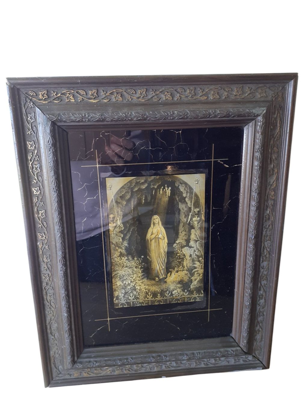 Gemälde: Hinterglasbild sakral Madonna antik – Gebraucht aus Mörschwil von antiksalon 2